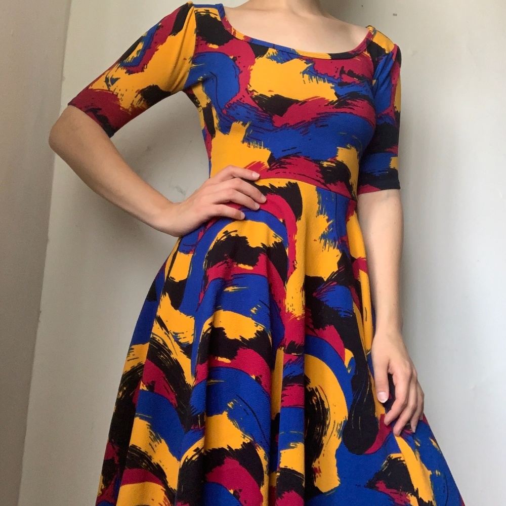 fun patterned party dress